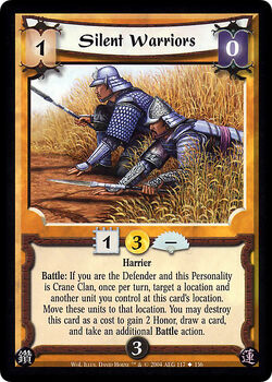 Silent Warriors/card | L5r: Legend of the Five Rings Wiki | Fandom