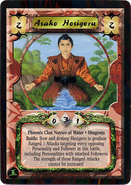 Hidden Emperor Episode 5 Yoritomo Yukue rs0 Details about   1998 Legend of the Five Rings CCG 