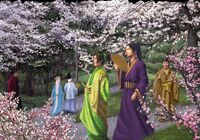 Blossomed cherry trees