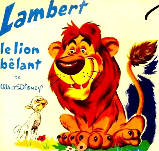 Lambert le Lion Bêlant, affiche de cinéma pour la version en français du film de Disney.