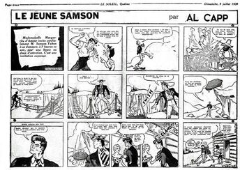 Le Jeune Samson - Le Soleil traduction de Li'l Abner de Al Capp 1939
