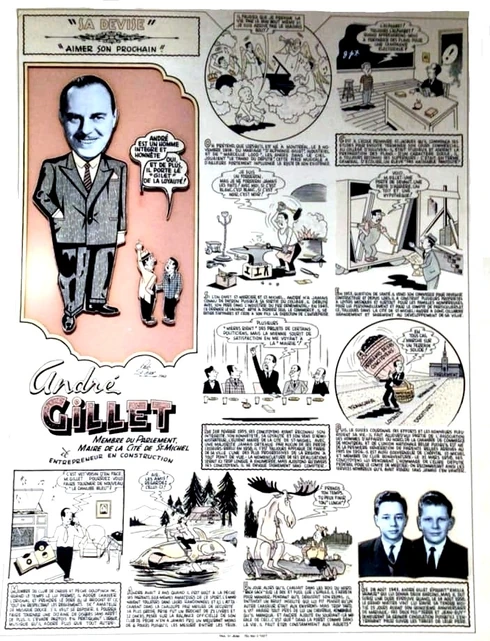 Page publicitaire pour André Gilet.