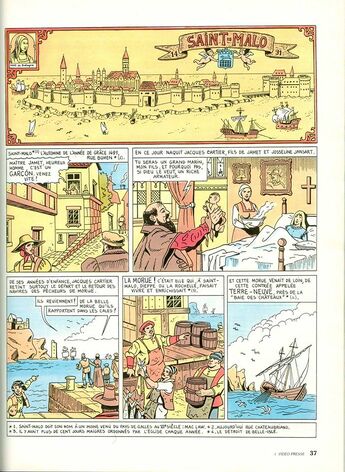 Page de début de la BD, publiée en couleurs dans Vidéo-Presse.