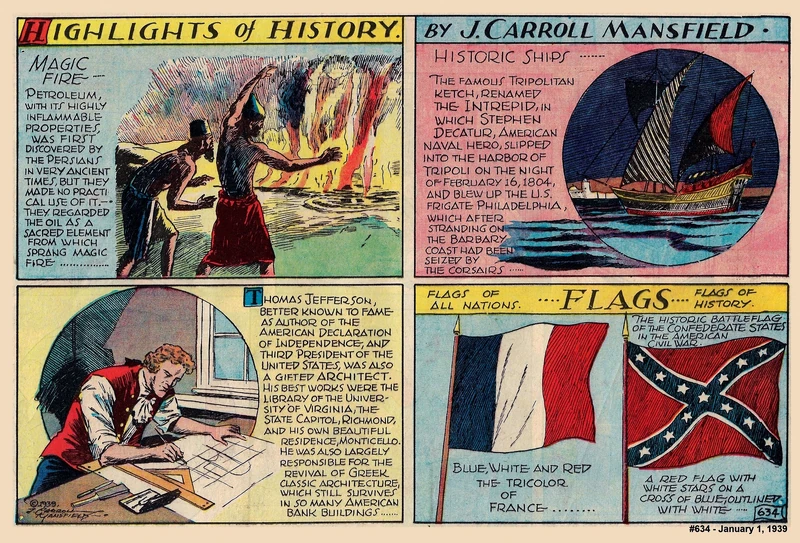 Planche no. 634 di 1er janvier 1939 en format demi-tabloïd horizontal.