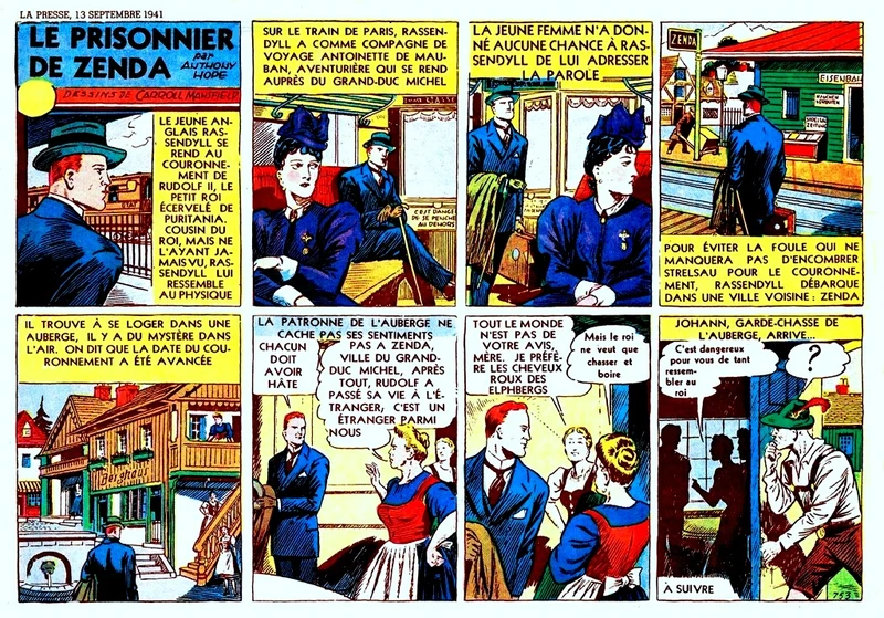 Le Prisonnier de Zenda, la Presse du 13 septembre 1941.