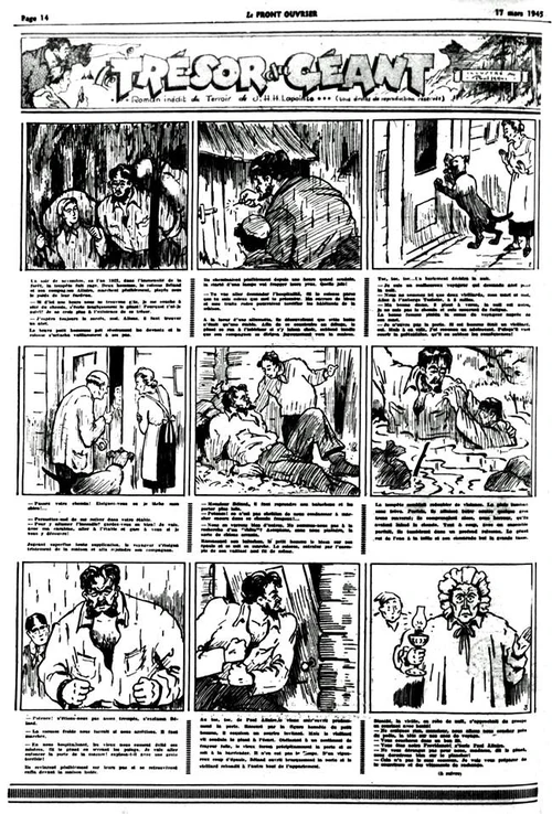 Le Trésor du Géant de Paul Leduc dans le journal Le Front Ouvrier du 17 mars 1945.