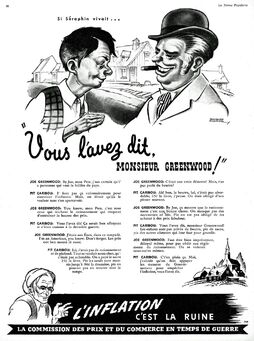 Illustration dans La Revue Populaire de décembre 1945.