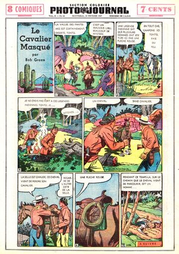 Le Cavalier Masqué - Photo-Journal traduction de The Lone Ranger de Bob Greene 1947-1952