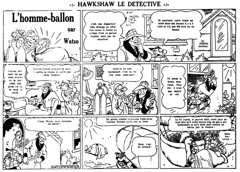 Hawkshaw the Detective Wikia La BD de Journal au Québec Fandom