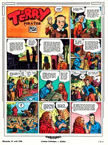 Terry et les Pirates - L'Action Catholique traduction de Terry and the Pirates de Milton Caniff 1940-1964