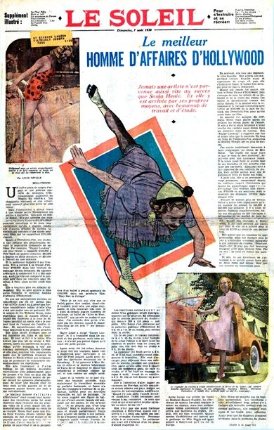 Couverture du cahier BD du journal Le Soleil du 7 août 1938.