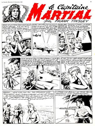 Le Capitaine Martial - Le Samedi traduction de Captain Yank de Frank Tinsley 1945-1946