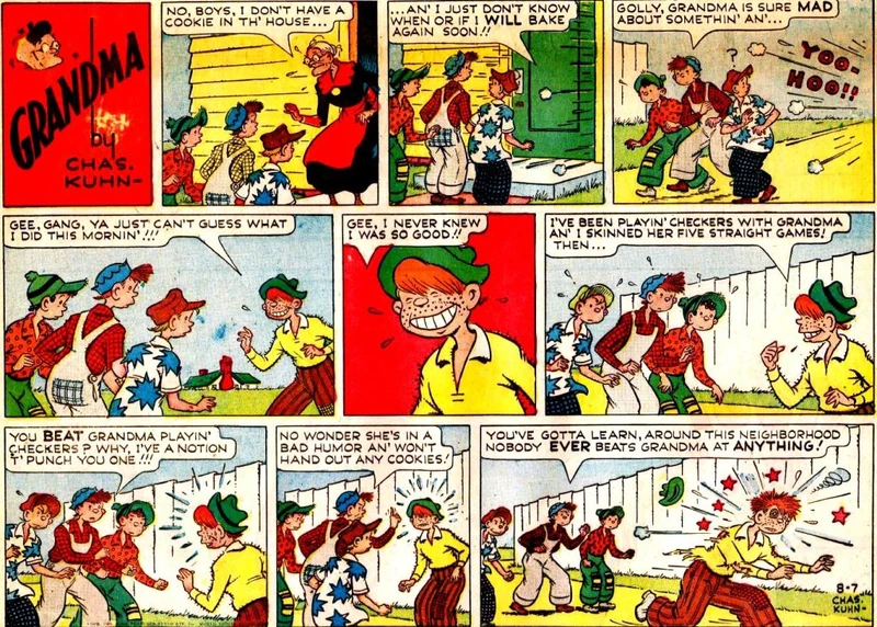Grandma, planche US de la série.