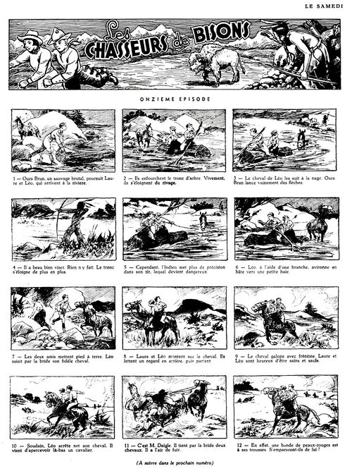 Les Chasseurs de Bisons, Le Samedi, épisode no. 11 du 6 août 1938.