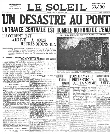 Page couverture du journal du 9 novembre 1916.