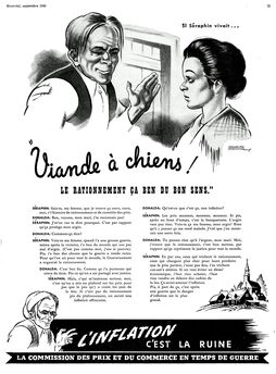 Illustration dans La Revue Populaire de septembre 1945.