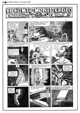 Le Comte de Monte-Cristo - Le Petit Journal traduction de The Count of Monte Cristo de Jack Kirby alias Jack Cortez 1945-1946