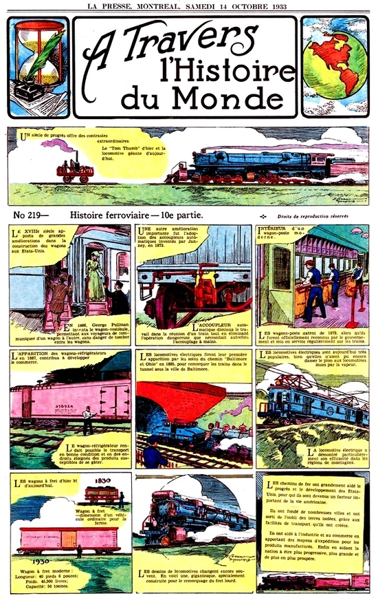 À Travers l'Histoire du Monde, La Presse du 14 octobre 1933.