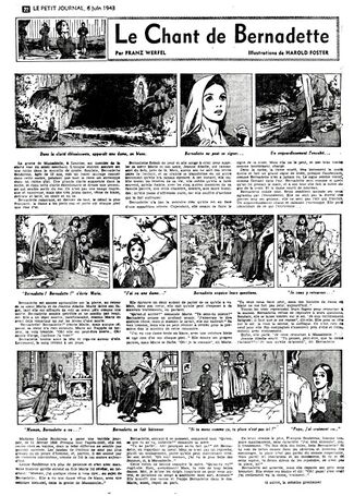 Le Chant de Bernadette - Le Petit Journal traduction de The Song of Bernadette de Franz Werfel par Harold Foster 1943