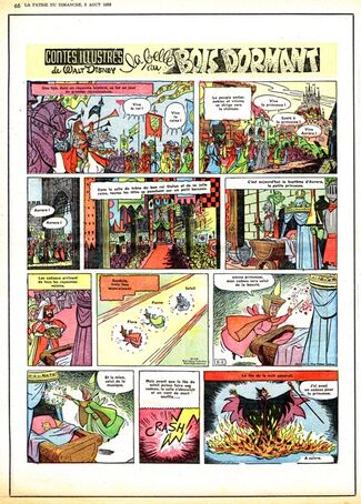 La Belle au Bois Dormant - La Patrie du Dimanche de Walt Disney's Treasury of Classic Tales traduction de Sleeping Beauty du 3 août au 28 décembre 1958
