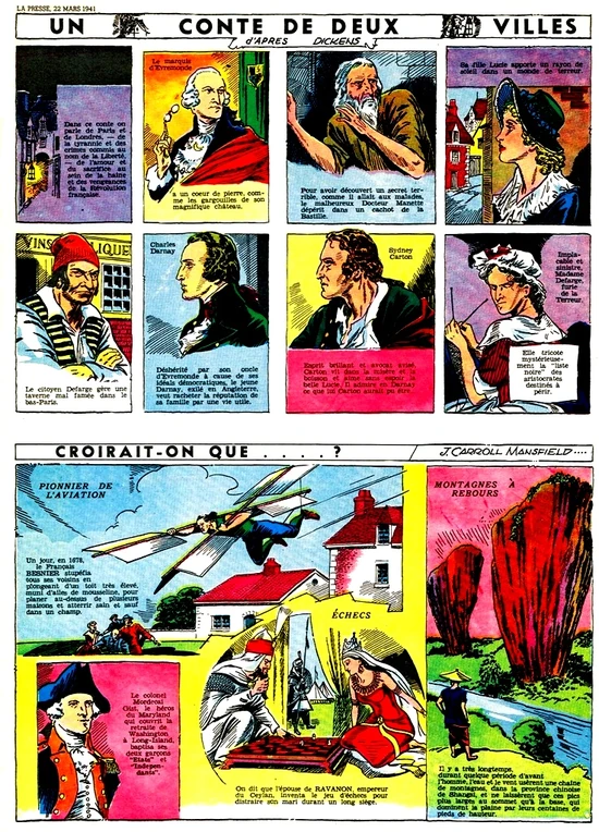 Un Conte de Deux Villes, page complète dans le journal La Presse du 22 mars 1941.