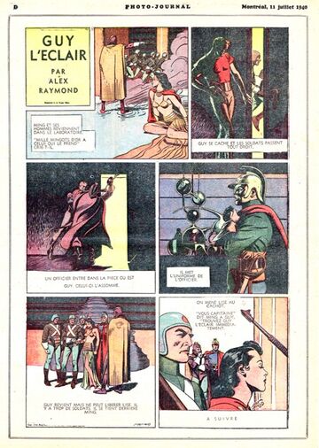 Guy l'Éclair - Photo-Journal traduction des bandes dominicales de Flash Gordon de Alex Raymond 1938-1954