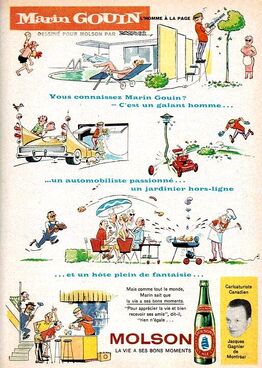 Publicité Molson en 1957.