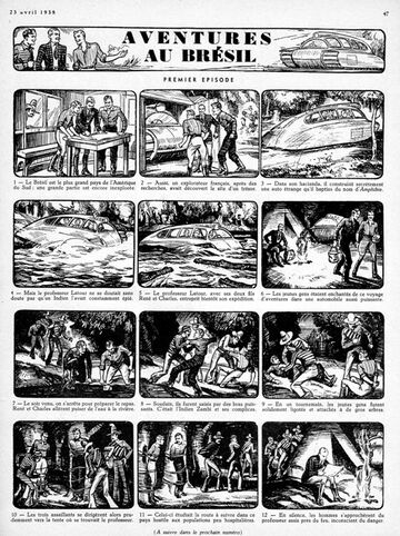 Aventures au Brésil - Le Samedi traduction de The Tour of the Wonderbus dans Comic Cuts 1938