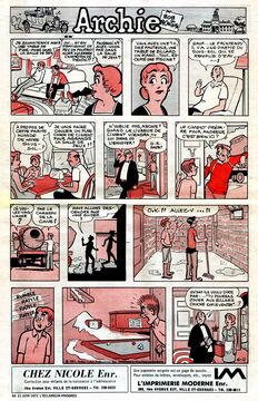 Archie - L'Éclaireur-Progrès traduction de Archie de Bob Montana 1972-1974