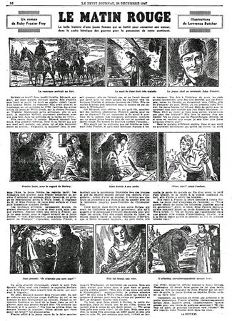 Le Matin Rouge - Le Petit Journal du Club du Livre du Mois traduction de Red Morning de Ruby Frazier Frey par Lawrence Butcher 1947-1948