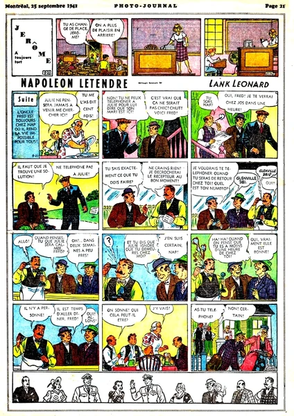Napoléon Letendre, traduction de Mickey Finn de Lank Leonard avec sa bande-compagnon Jérôme a Toujours Tort traduction de Nippie.