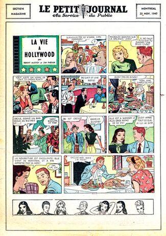 La Vie à Hollywood - Le Petit Journal traduction de Hollywood Johnnie de Jim Pabian 1947-1948