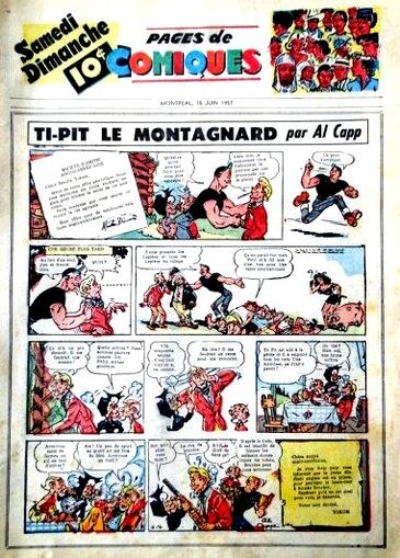 Ti-Pit le Montagnard - Samedi-Dimanche traduction de Li'l Abner de Al Capp 1957