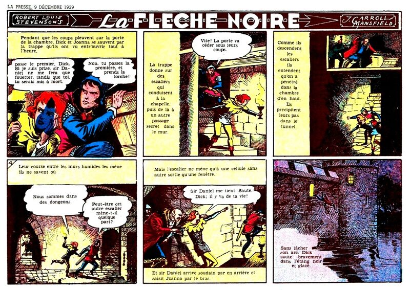 La Flèche Noire, La Presse du 9 décembre 1939.