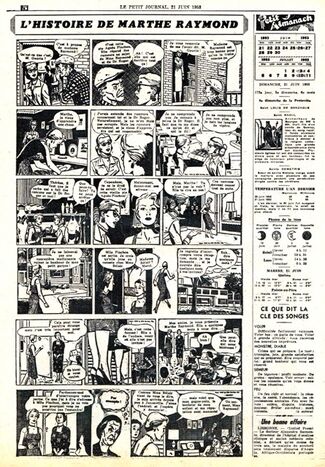 L'Histoire de Marthe Raymond - Le Petit Journal traduction de Martha Wayne de Wilson Scruggs 1953-1954