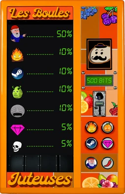 Le menu d'origine avec les premiers prix se trouvant dans les boules juteuses.