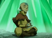 Aang inizia  a meditare