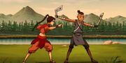 Ty Lee blocca Sokka