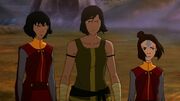 Opal Korra Jinora davanti a Kuvira