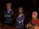L1 E10 Sokka Katara Aang ascoltano Jet
