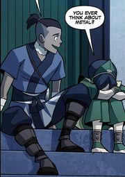 Promessa 2 Sokka consola Toph triste