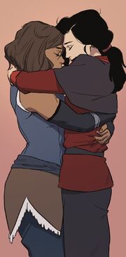 Korra abbraccio Asami