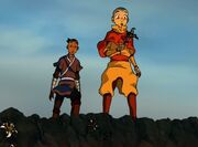 Aang Sokka vulcano