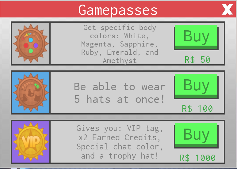 NORMAL Game Pass - Roblox