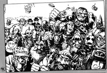 Monton de hinchas por Pete Knifton