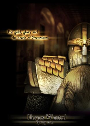 Cartel Rompehierros Warhammer Quest
