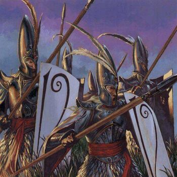 Lanceros Altos Elfos por Adrian Smith