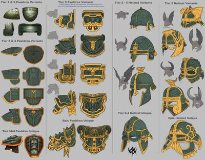 Medium-WAR SampleIronbreaker pauldronvariants