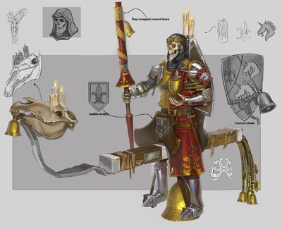 Boceto Relicario del Grial Warhammer Total War Bretonia