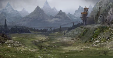 Warhammer Total War Montañas 01 Arte conceptual